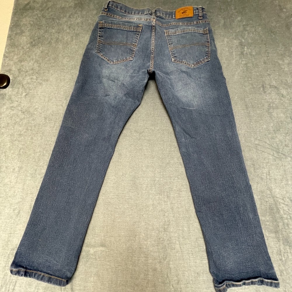 Beverly Hills Polo Club Jeans Mens 34x30 Blue Denim Medium Wash Straight Leg